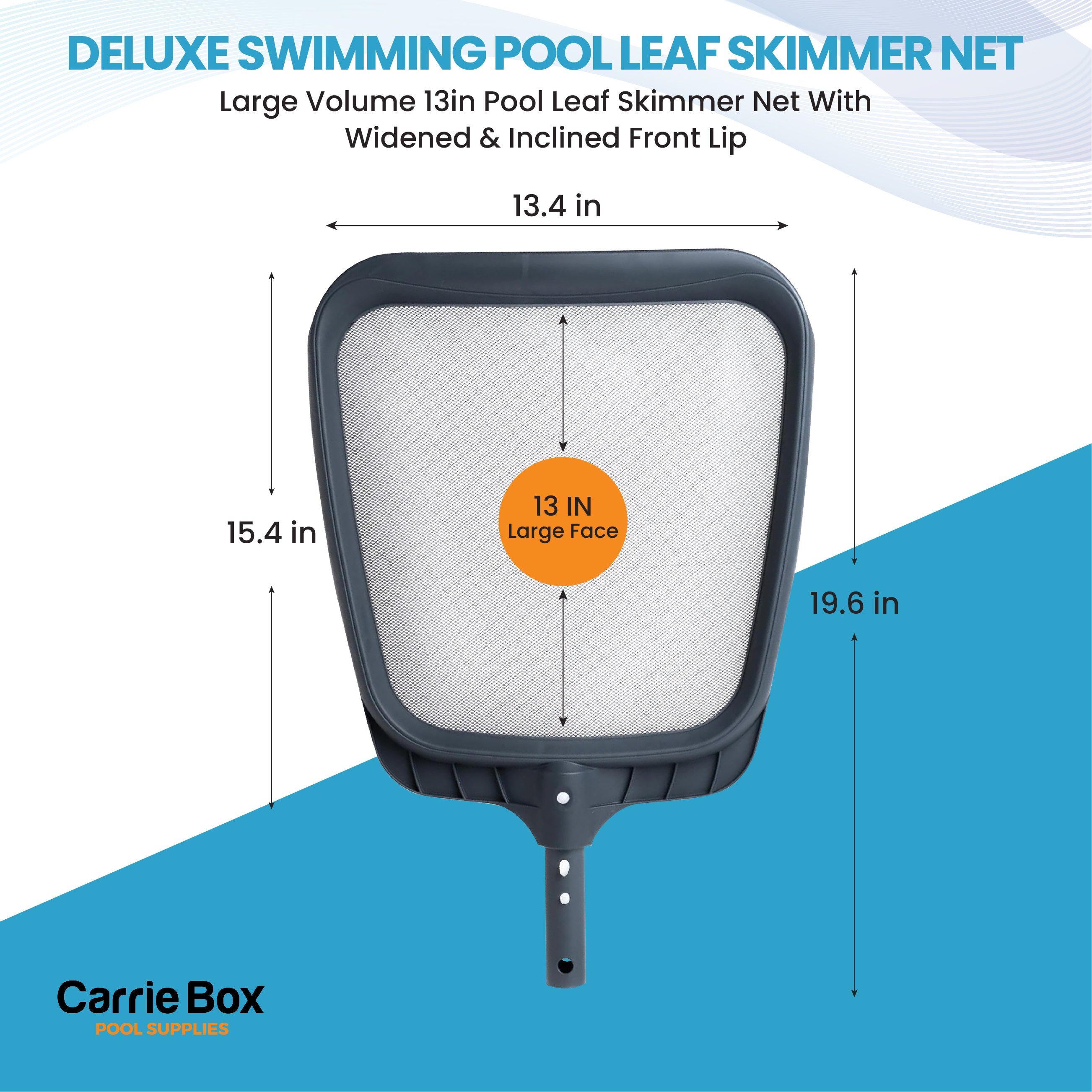 Carrie Box Swimming Pool Skimmer Net 15" x 13"
