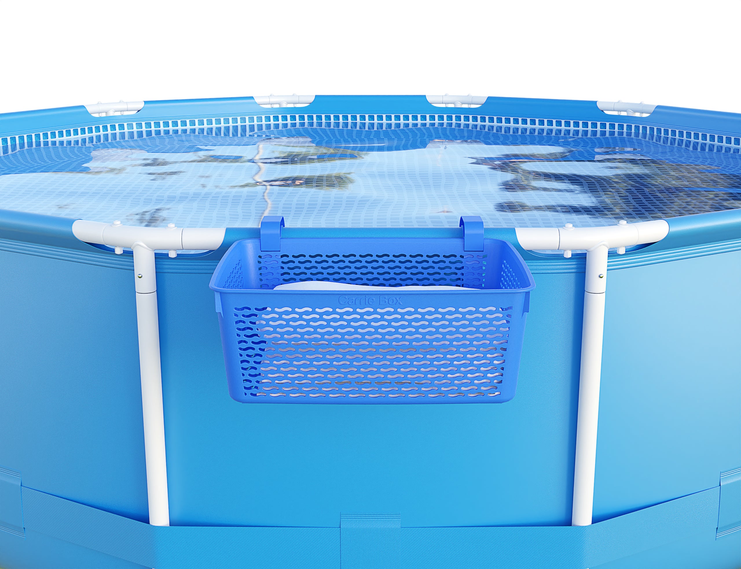 Carrie Box Poolside Storage Basket For Above Ground Pools Made From Recycled Plastic